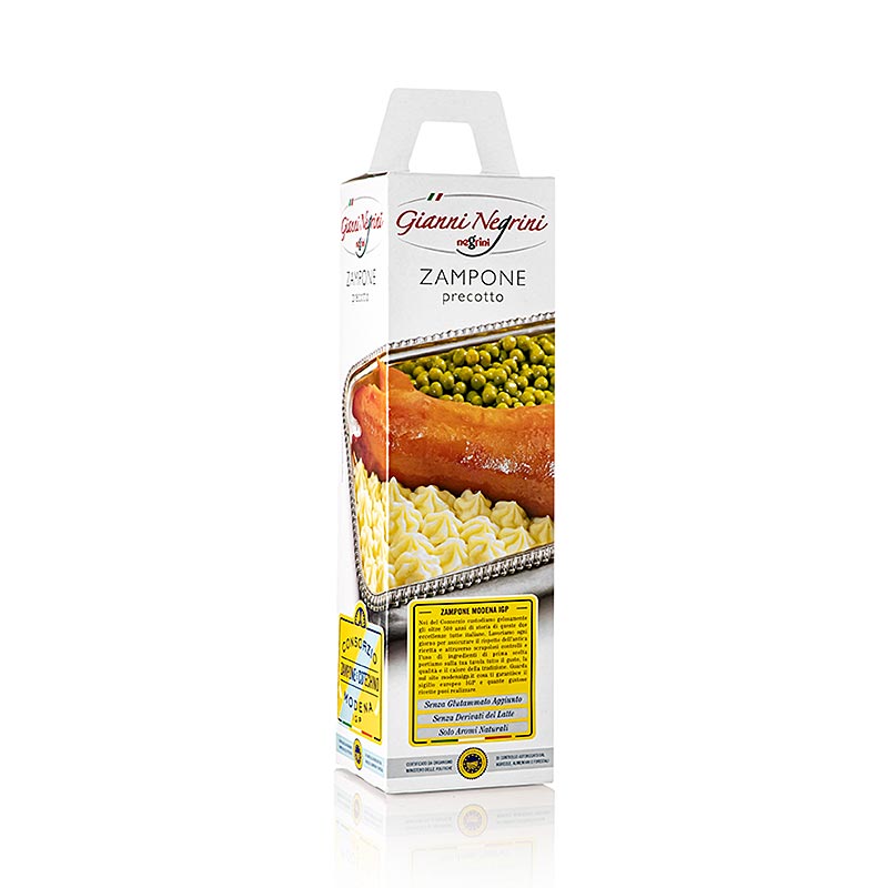 Zampone – fylld grisfot, hel, vakuumförpackad, Negrini, 1 kg