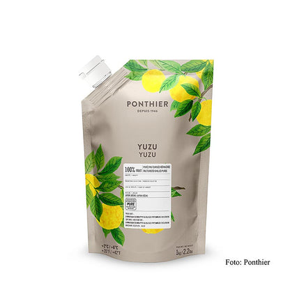 Ponthier Yuzu-puré, osötad, 100 % frukt, 1 kg
