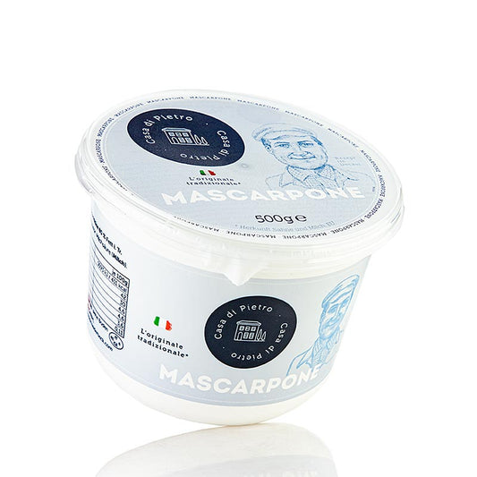 Mascarpone-färskost, 80 % fett i torrsubstansen, Casa di Pietro, 500 g