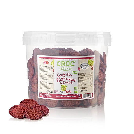 Barsnack – Croc Légumes, franska mini-våfflor med rödbetor och schalottenlök, 750 g