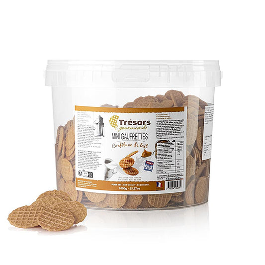 Barsnack Gaufrettes – franska mini-våfflor med Dulce de Leche (karamell), 1 kg