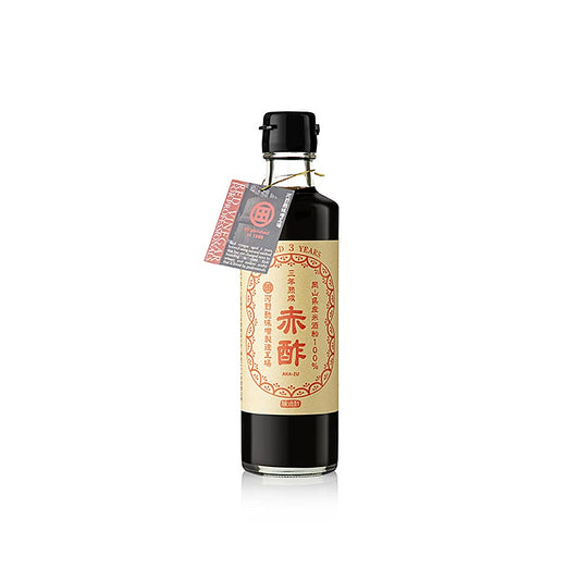 Akazu – röd premiumvinäger av sakedruvpressrester, 3 år, Kohno Honten, Japan, 275 ml