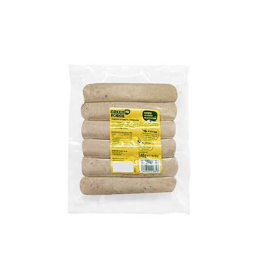 Greenforce vegansk korv av ärtprotein, färsk, 540 g, 6 x 90 g