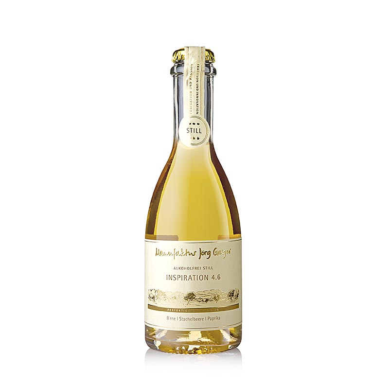 Jörg Geiger Inspiration 4.6 Päron, krusbär, paprika, stilla, alkoholfri, 375 ml