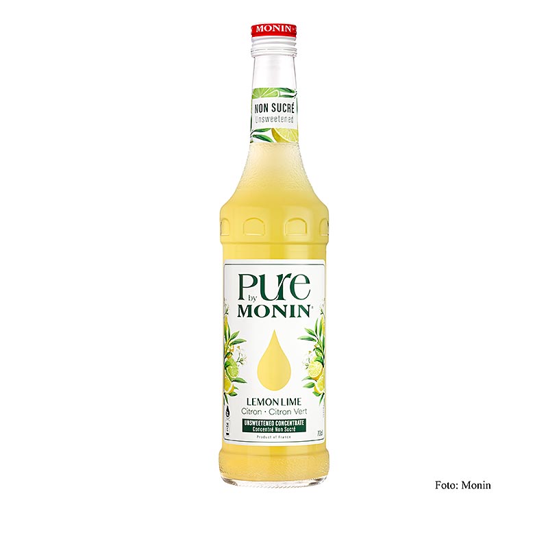 Monin PURE - Lemon Lime (citron - lime), osötad, 1:25, 700 ml