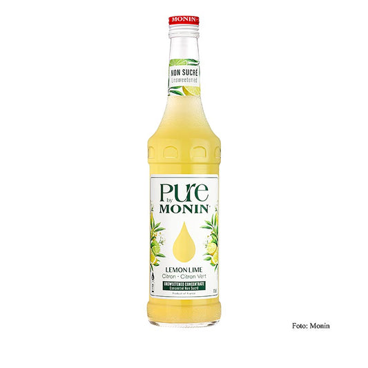 Monin PURE - Lemon Lime (citron - lime), osötad, 1:25, 700 ml