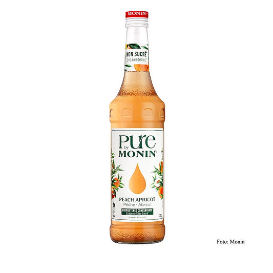 Monin PURE Peach - Apricot (persika - aprikos), osötad, 700 ml