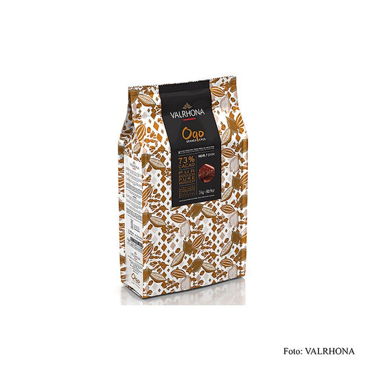 Valrhona OQO, kuvertur av hela kakaobönor, 73 % kakao, block (40981), 3 kg