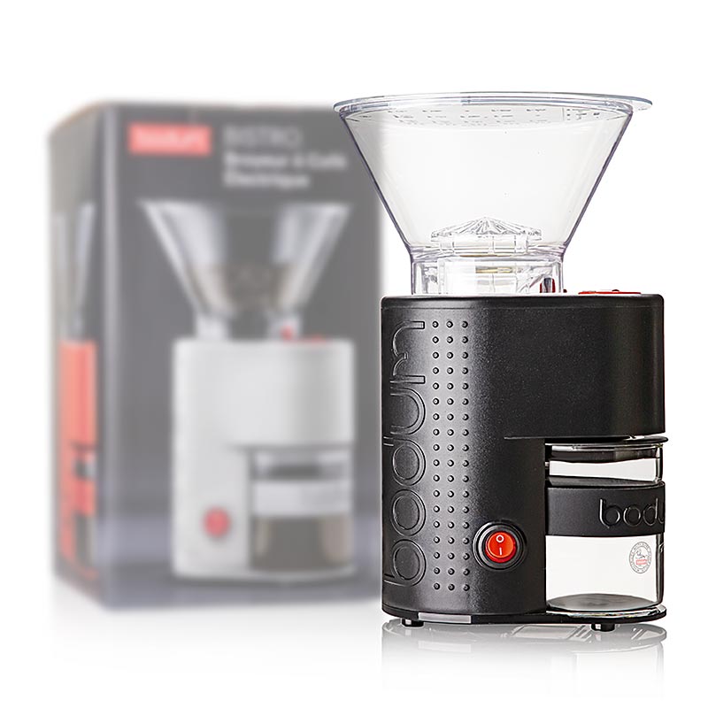 Bodum kaffekvarn "Bistro", med koniskt malverk, elektrisk, svart, 160 W, 1 st