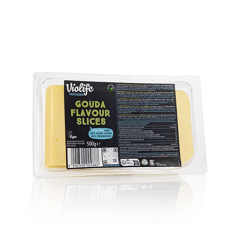 Violife – Gouda-smak, i skivor, veganskt ostalternativ, 500 g