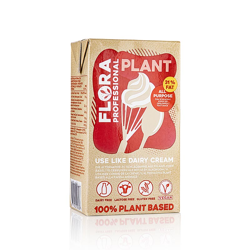 Flora Professional Plant vispgrädde, vegansk gräddeersättning, 31 % fett, 1 l