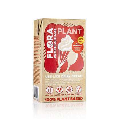 Flora Professional Plant vispgrädde, vegansk gräddeersättning, 31 % fett, 1 l