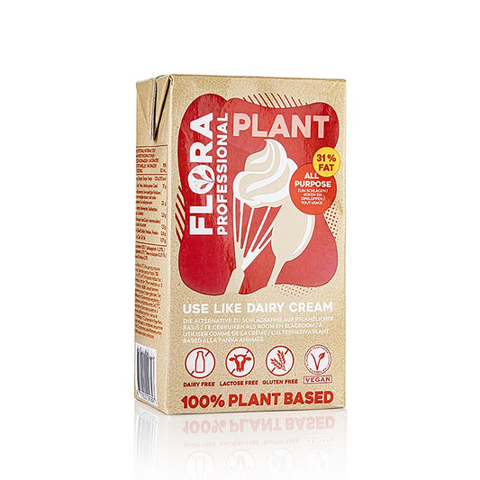 Flora Professional Plant vispgrädde, vegansk gräddeersättning, 31 % fett, 1 l