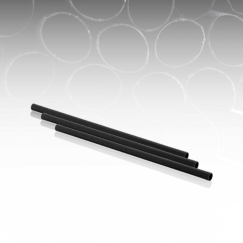 Natur-sugrör Black "Pomom", L 15 cm, Ø 8 mm, 200 st