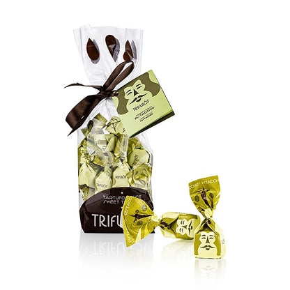 Tartuflanghe Mini tryffelpraliner "trifulòt", pistage, ca 7 g, ljusgrön 180 g