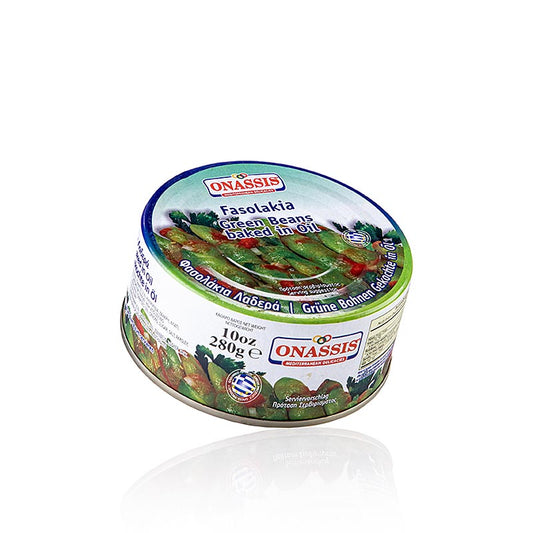 Fasolakia – gröna bönor i tomatsås, Onassis, 280 g