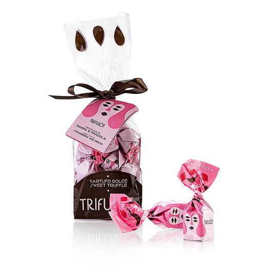 Tartuflanghe Mini-tryffelpraliner "trifulòt", jordgubb & grädde, ca 7 g 180 g