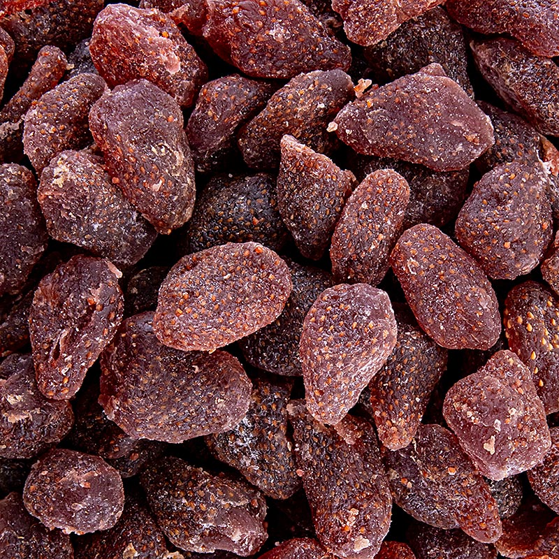 Jordgubbar, torkade, sockrade, svavlade, 1 kg