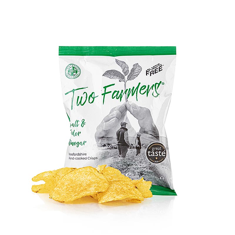 Two Farmers – potatischips "Salt & Cider Vinegar", 40 g