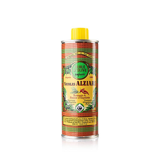 Extra jungfruolja Alziari Prestige, med rosmarin och piment d'Espelette, 200 ml
