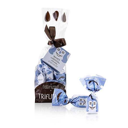 Tartuflanghe Mini-tryffelpraliner "trifulòt", Cappuccino (ljusblå), ca 7 g 180 g