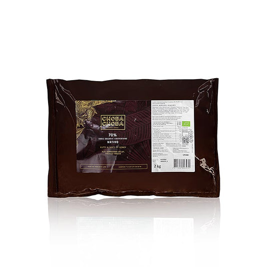 Nativo, 70 % mörk choklad, callets, Choba Choba, ekologisk, 2 kg
