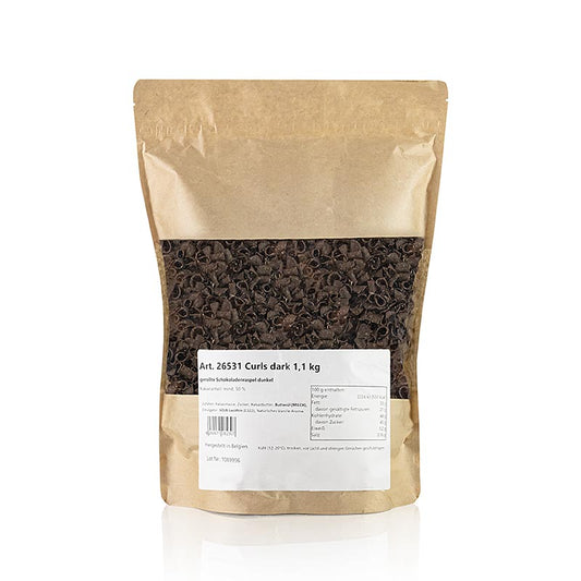 Karl Zieres Chokladspån Blomma Mörk (Curls Dark), 1,1 kg
