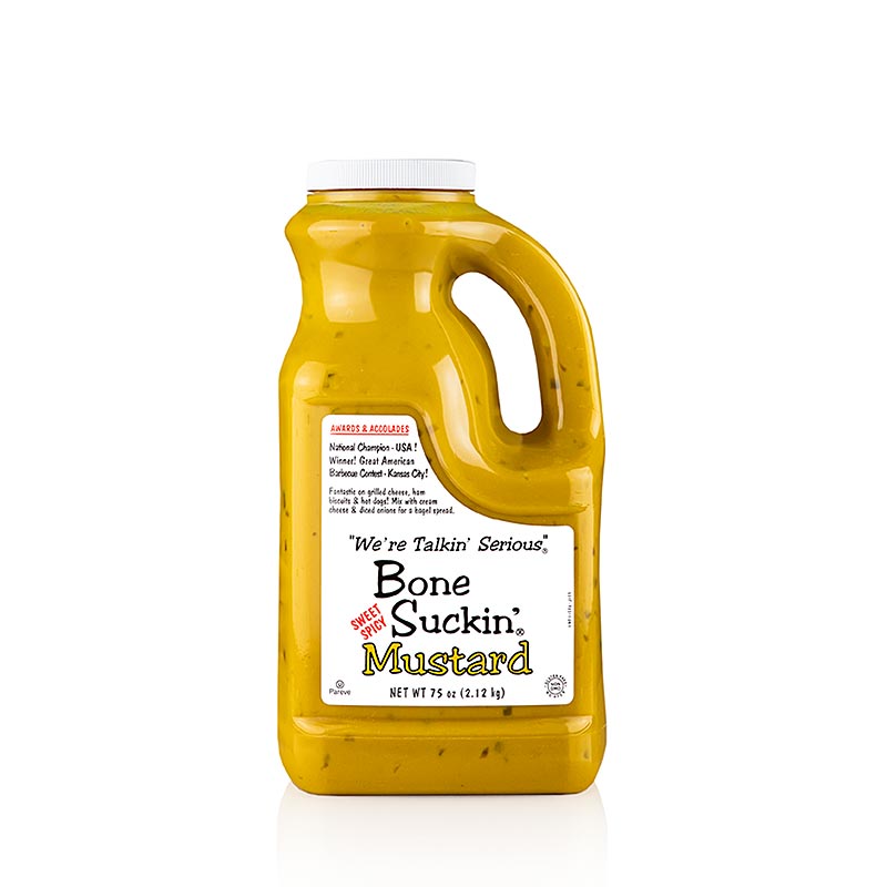 Bone Suckin´ Mustard BBQ Senap, Sweet & Hot, Ford´s Food, 1,8 L