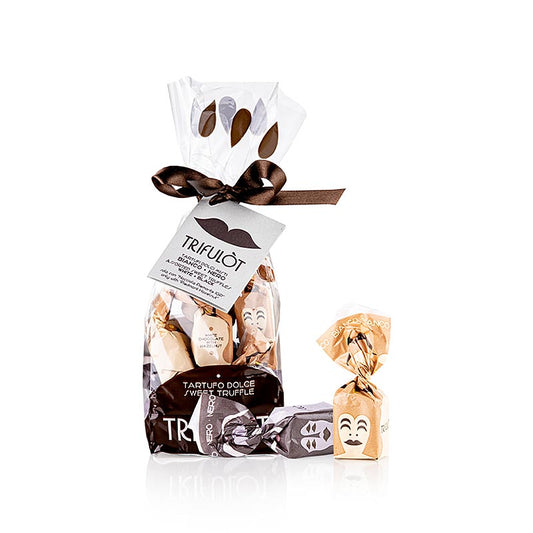 Tartuflanghe tryffelpraliner "trifulòt", mörk & vit choklad, ca 14 g 200 g