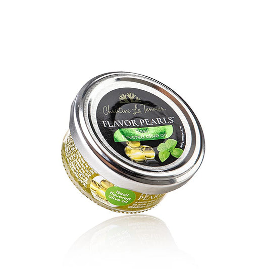 Perles D´Huile – Olivoljekaviar med basilika, pärlor av olivolja (sfäriska), 45 g