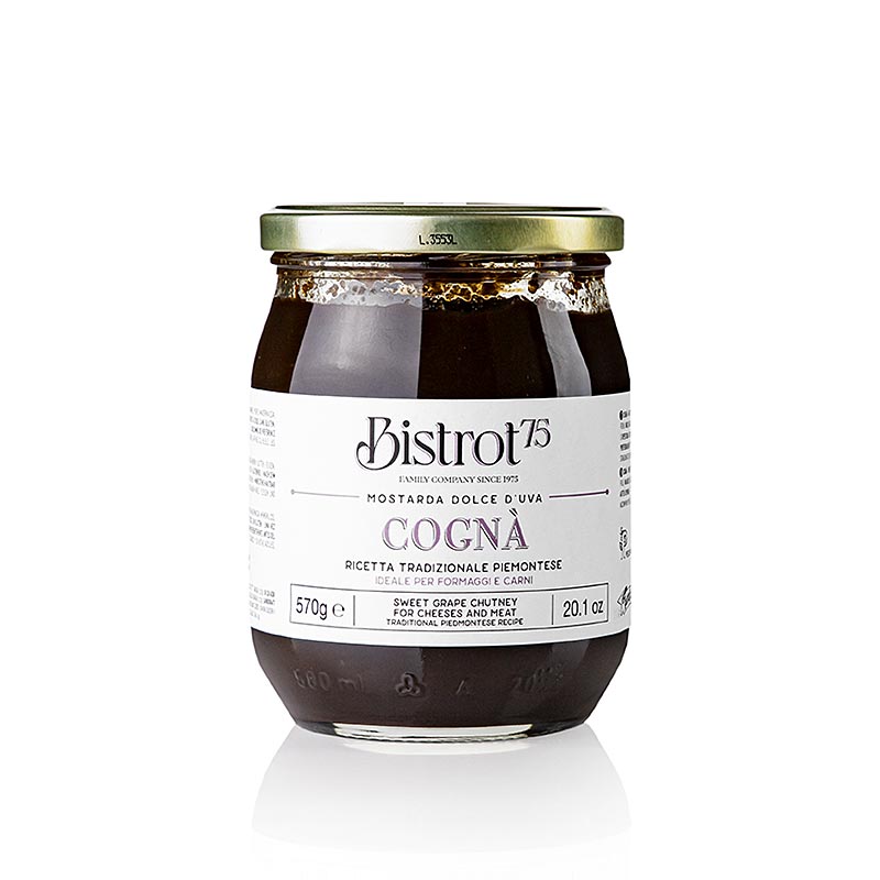 Tartuflanghe - Bistro 75 - Cognà - Söt druvmust-chutney, 570 g