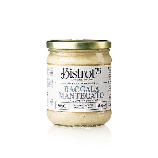 Tartuflanghe - Bistro 75 - Baccala mantecato - Brandade-kräm av fisk & oliver, 180 g