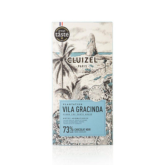 Plantagechokladkaka Vila Gracinda 73 % mörk, Michel Cluizel, ekologisk, 70 g