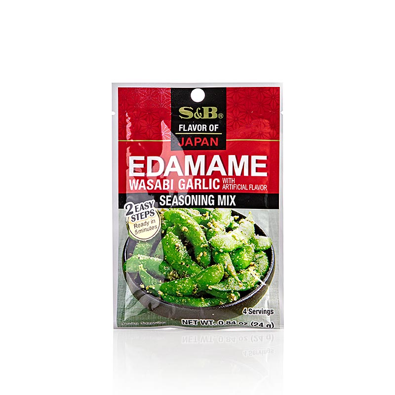Edamame Seasoning "Wasabi Garlic", krydda för edamamebönor, S&B, 24 g