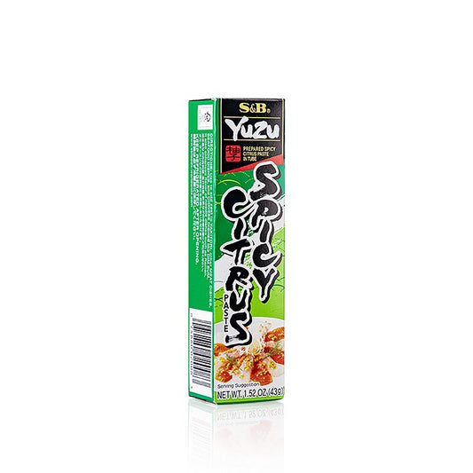 Yuzu Spicy Citrus Paste, stark citruspasta, tub, S&B, 43 g