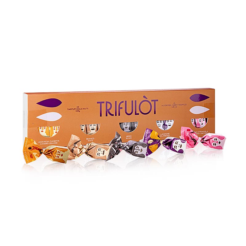 Tartuflanghe Mini-tryffelpraliner "trifulòt", 5 sorter 108 g