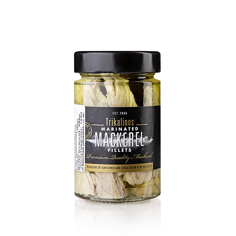 Makrillfiléer i olja och citrondressing, Grekland, Trikalinos, 200 g