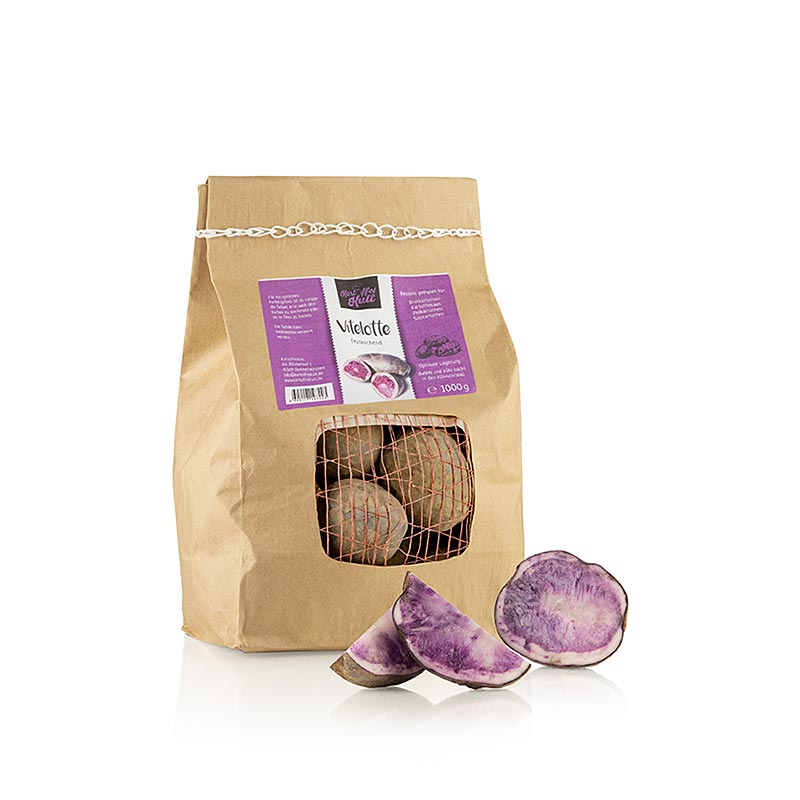 Kartoffelkult – Potatis "Vitelotte", färsk, 1 kg