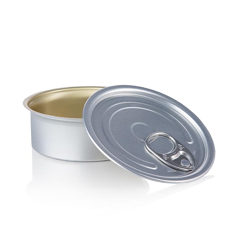 Rund burk inkl. lock (aluminiumburk), tom, 100 ml, 100% Chef, 10 st