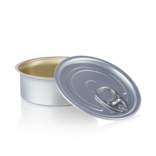 Rund burk inkl. lock (aluminiumburk), tom, 100 ml, 100% Chef, 10 st