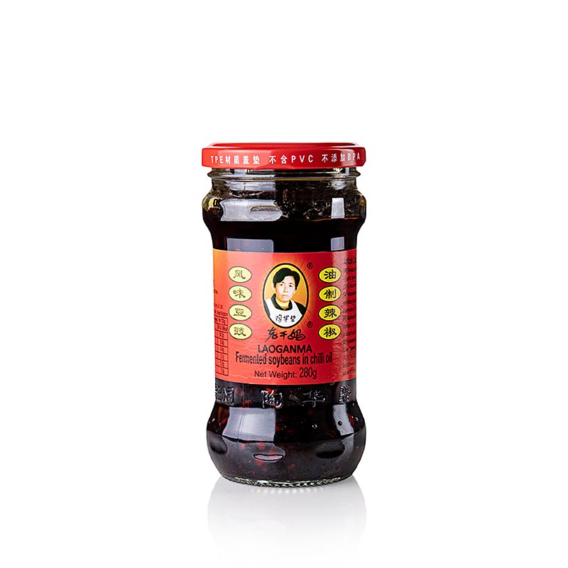 Chiliolja med fermenterade sojabönor, Lao Gan Ma, 280 g