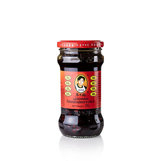 Chiliolja med fermenterade sojabönor, Lao Gan Ma, 280 g