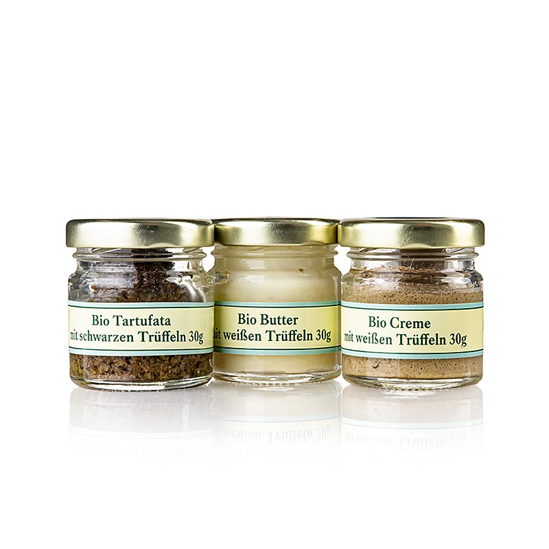 Ppura tryffelkollektion (Salsa Tartufata/kräm/smör), Tartufi di Fassia, ekologis, 90 g, 3 x 30g