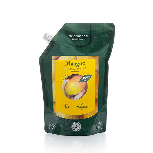 Adamance Mango (Kesar & Alphonso), osötad, pastöriserad, 1 kg