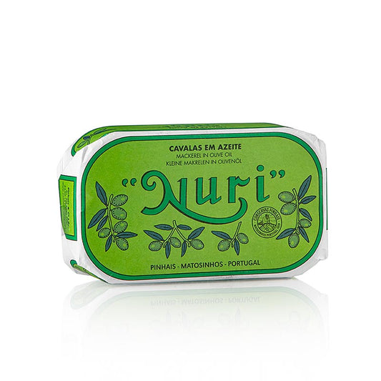Små makrillar i olivolja, Nuri, 125 g