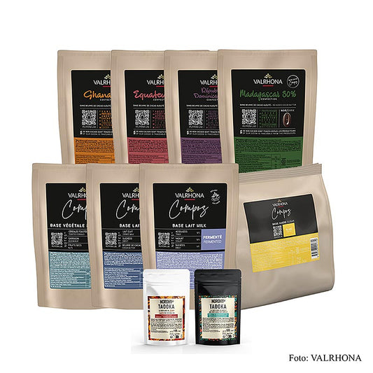 Valrhona Compoz Kit, set för chokladkreationer, 9-delat (45348), 2,516 kg