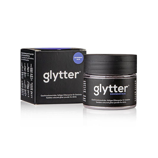 glytter "Bohemian Blue", livsmedelsglitterpulver, (blått), 10 g