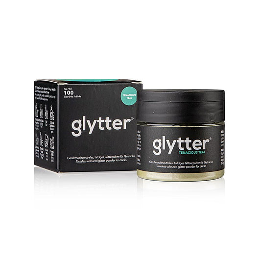 glytter "Tenacious Teal", livsmedelsglitterpulver, (turkos), 10 g