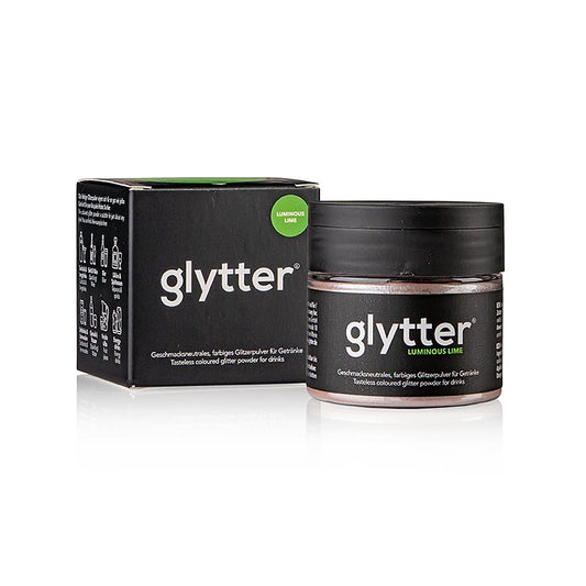 glytter "Luminous Lime", glitterpulver för livsmedel, (neongrönt), 10 g