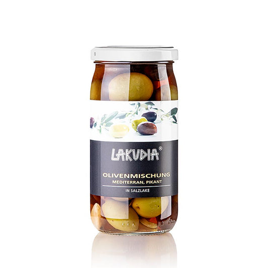 Mediterran pikant olivblandning, med chili, Lakudia, 355 g